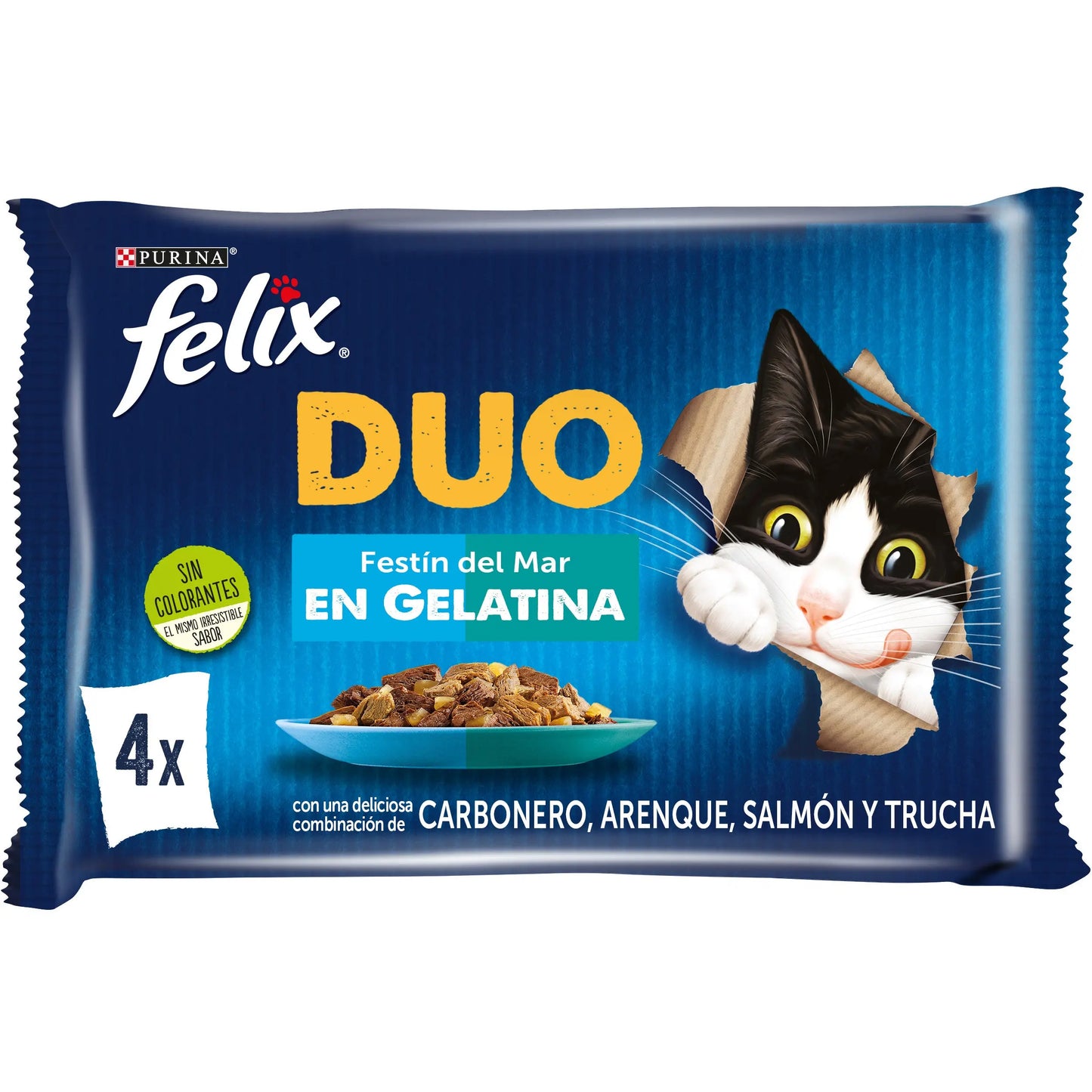 Felix Fantastic Duo Pescados Pack 4X85 g al mejor precio -Todoanimal.es