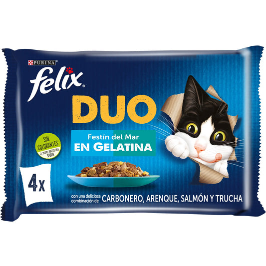 Felix Fantastic Duo Pescados Pack 4X85 g al mejor precio -Todoanimal.es