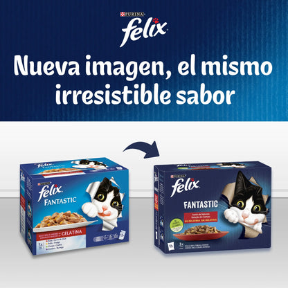Felix Fantastic Duo Pescados Pack 4X85 g al mejor precio -Todoanimal.es