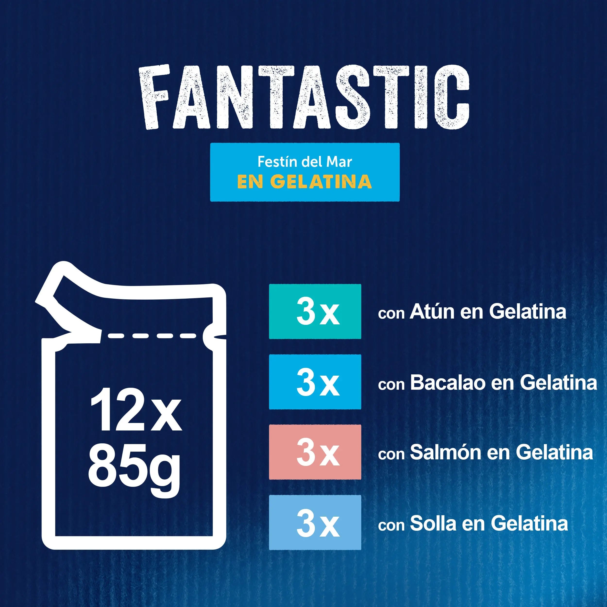 Felix Fantastic Festin Del Mar Pack 12X85 g al mejor precio -Todoanimal.es