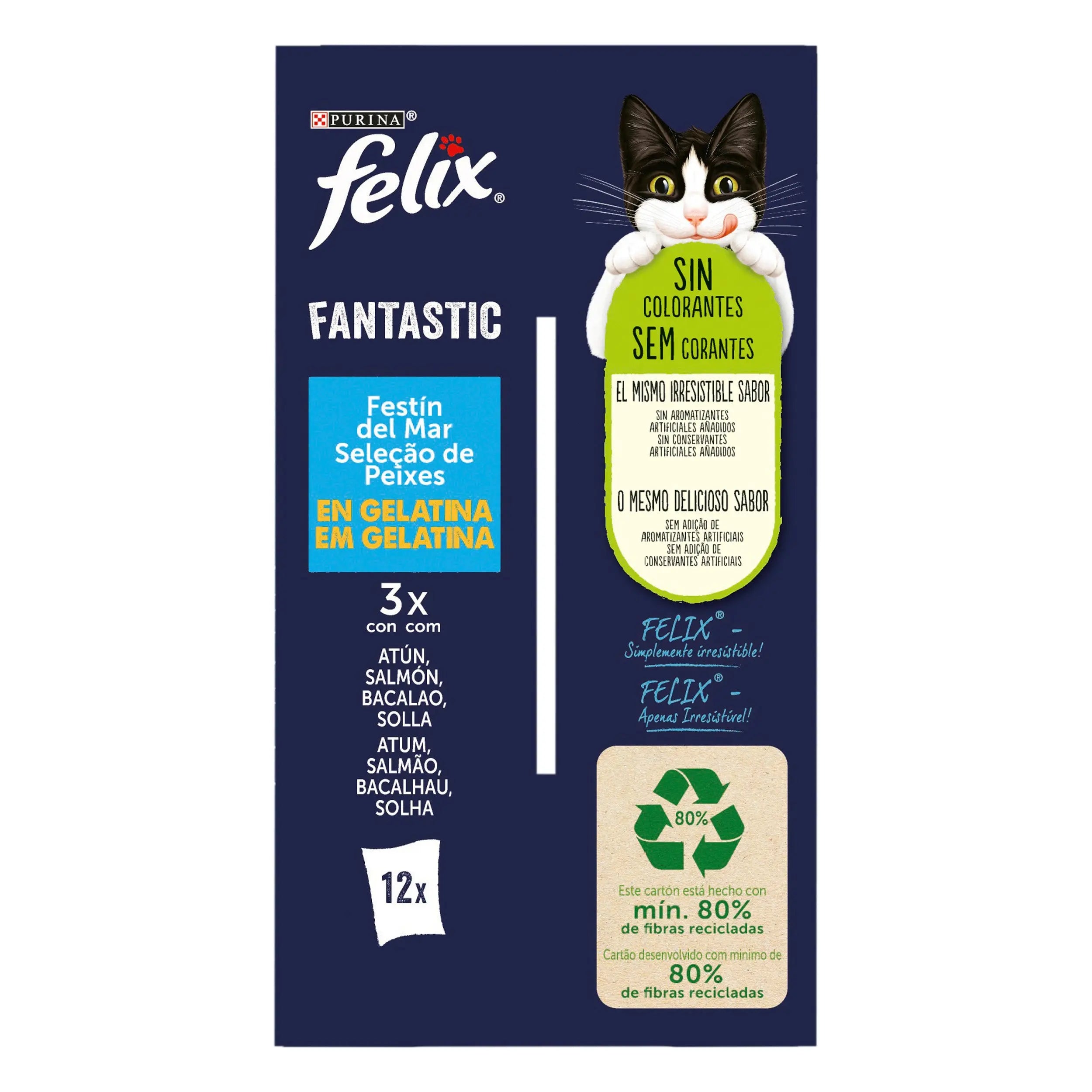 Felix Fantastic Festin Del Mar Pack 12X85 g al mejor precio -Todoanimal.es