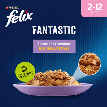 Felix Fantastic Junior Pack 4x85 g al mejor precio -Todoanimal.es