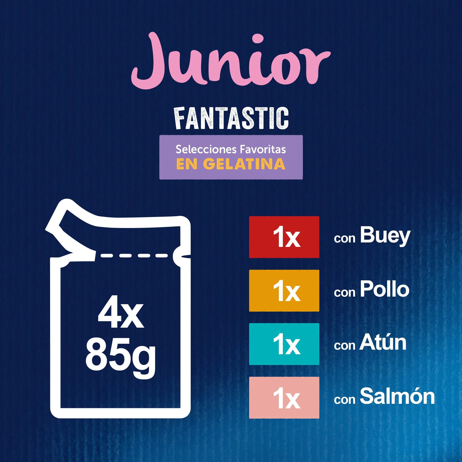 Felix Fantastic Junior Pack 4x85 g al mejor precio -Todoanimal.es