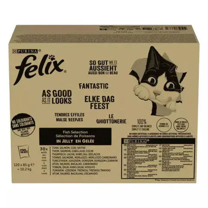 Felix Fantastic Selección Gelatina Pescados Pack 120X85G Todoanimal.es