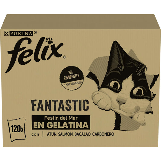 Felix Fantastic Selección Gelatina Pescados Pack 120x85 g al mejor precio -Todoanimal.es