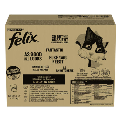 Felix Fantastic Selección Gelatina Pescados Pack 120x85 g al mejor precio -Todoanimal.es
