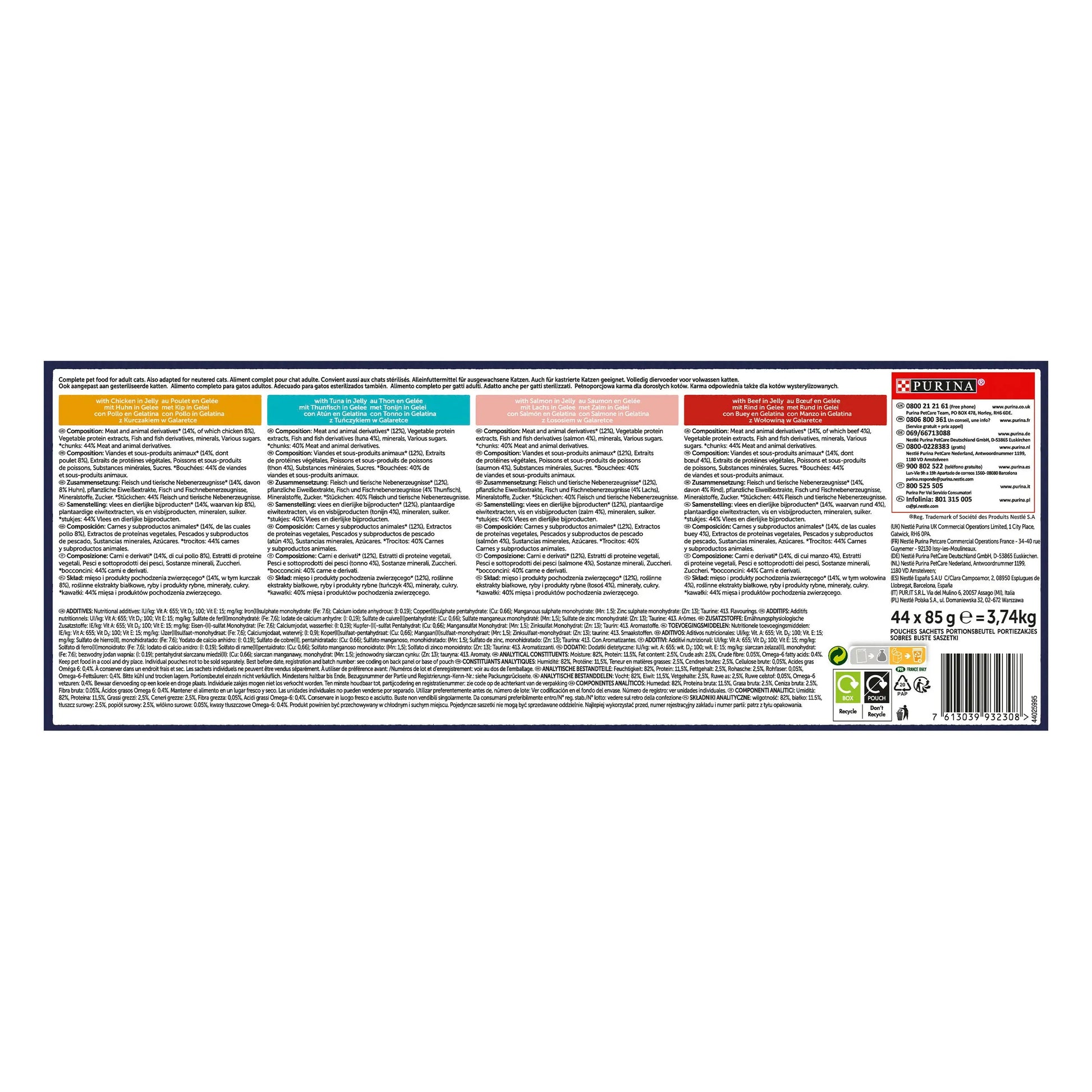 Felix Fantastic Selección de Sabores En Gelatina Pack 44X85 g al mejor precio -Todoanimal.es