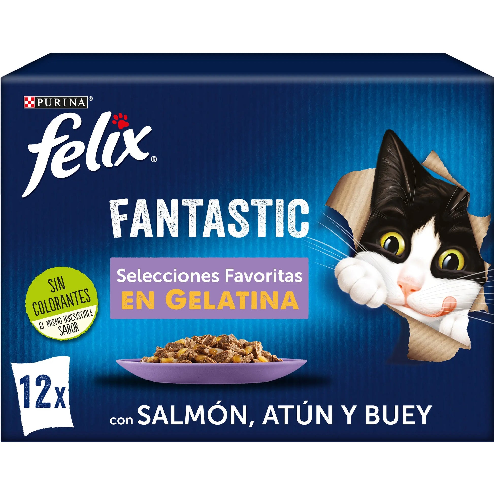 Felix Fantastic Surtido Gelatina Pack 12X85 g al mejor precio -Todoanimal.es