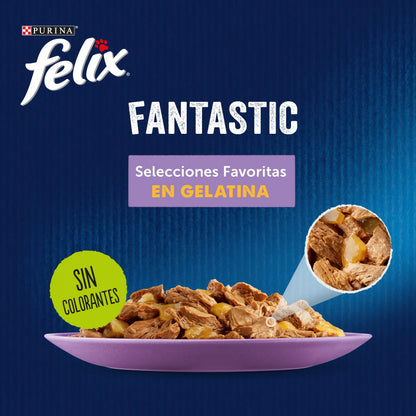 Felix Fantastic Surtido Gelatina Pack 12X85 g al mejor precio -Todoanimal.es