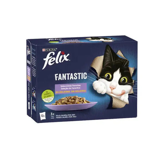 Felix Fantastic Surtido Gelatina Pack 12X85G Todoanimal.es