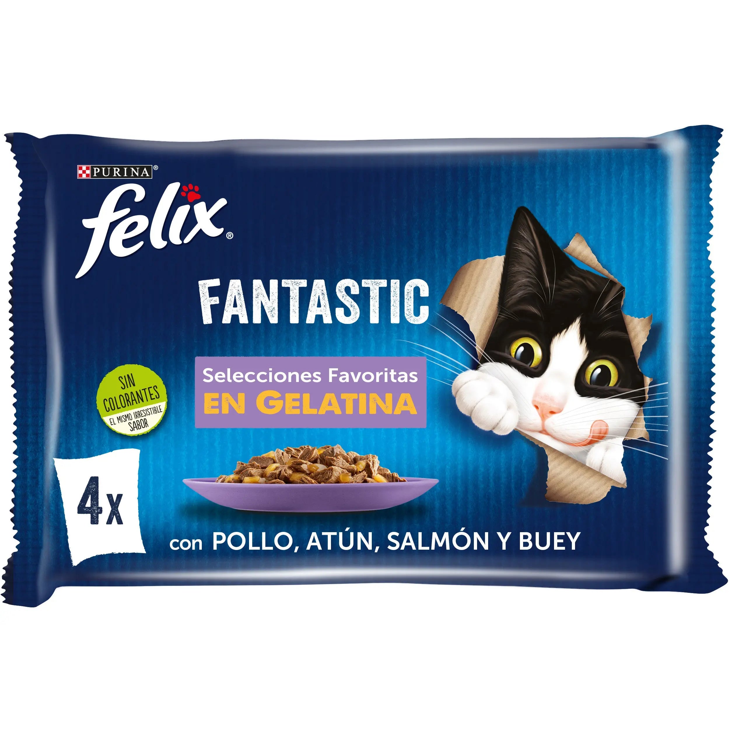 Felix Fantastic Surtido Gelatina Pack 4x85 g al mejor precio -Todoanimal.es