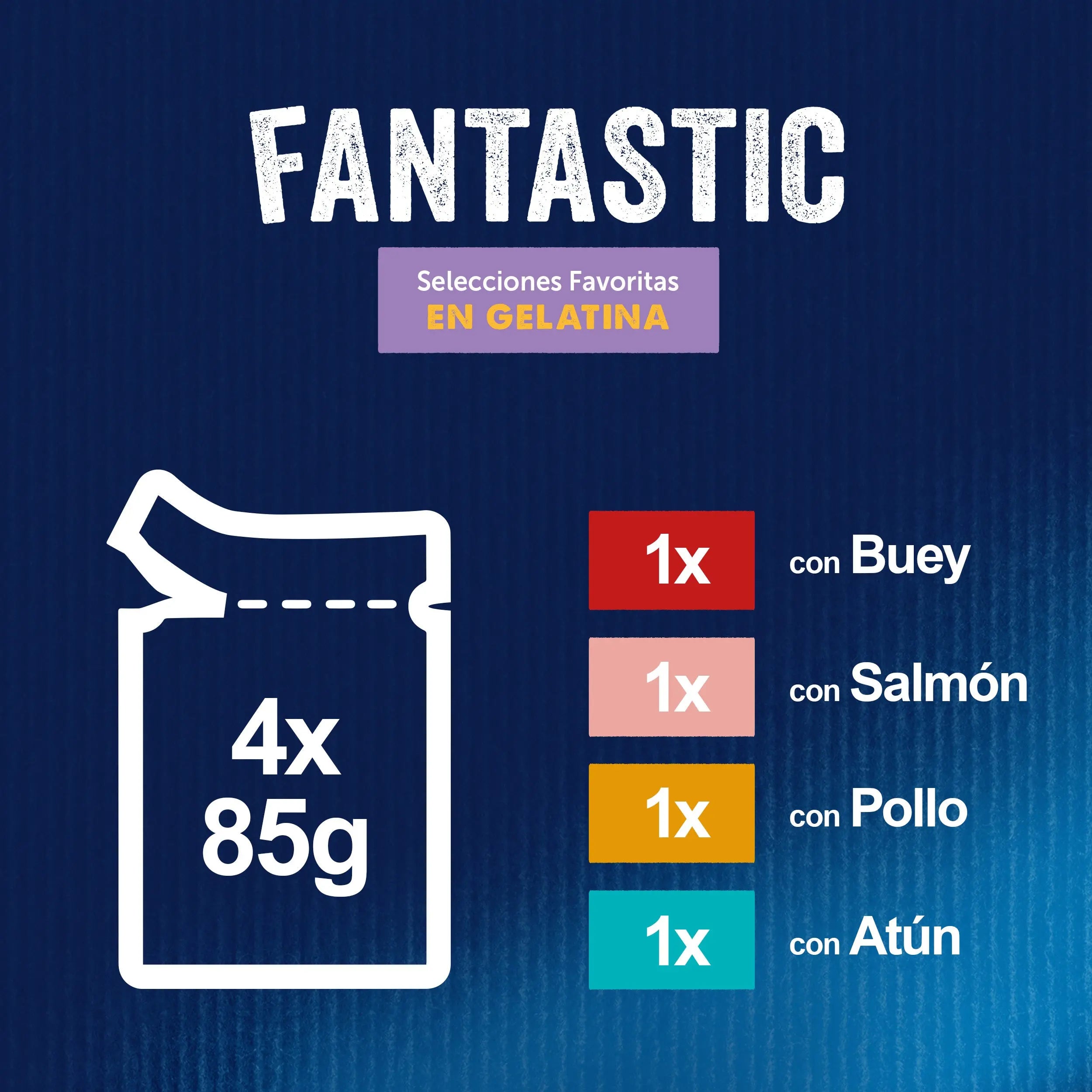 Felix Fantastic Surtido Gelatina Pack 4x85 g al mejor precio -Todoanimal.es