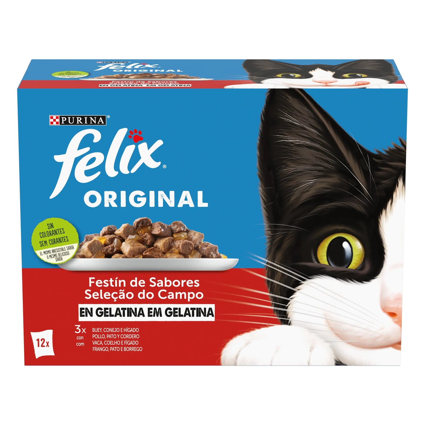 Felix Original Selección Carnes Pack 12X85 g al mejor precio -Todoanimal.es