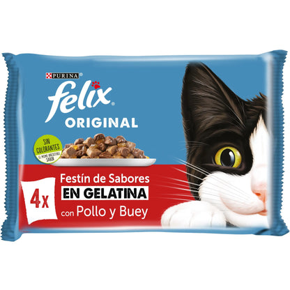 Felix Original Selección Carnes Pack 4X85 g al mejor precio -Todoanimal.es