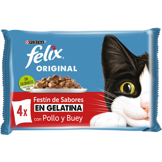 Felix Original Selección Carnes Pack 4X85 g al mejor precio -Todoanimal.es