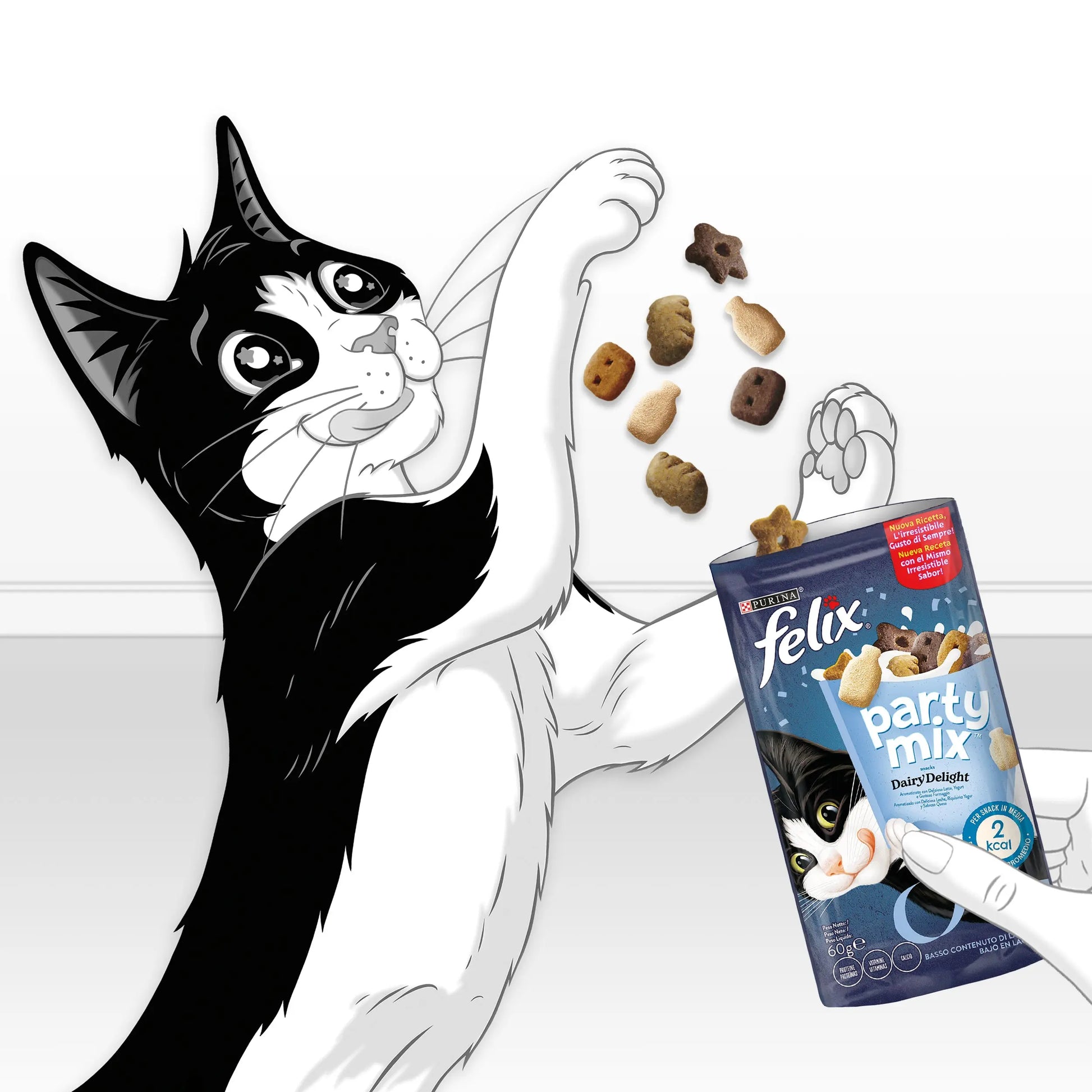 Felix Party Mix Delicias de Leche 60 g al mejor precio -Todoanimal.es