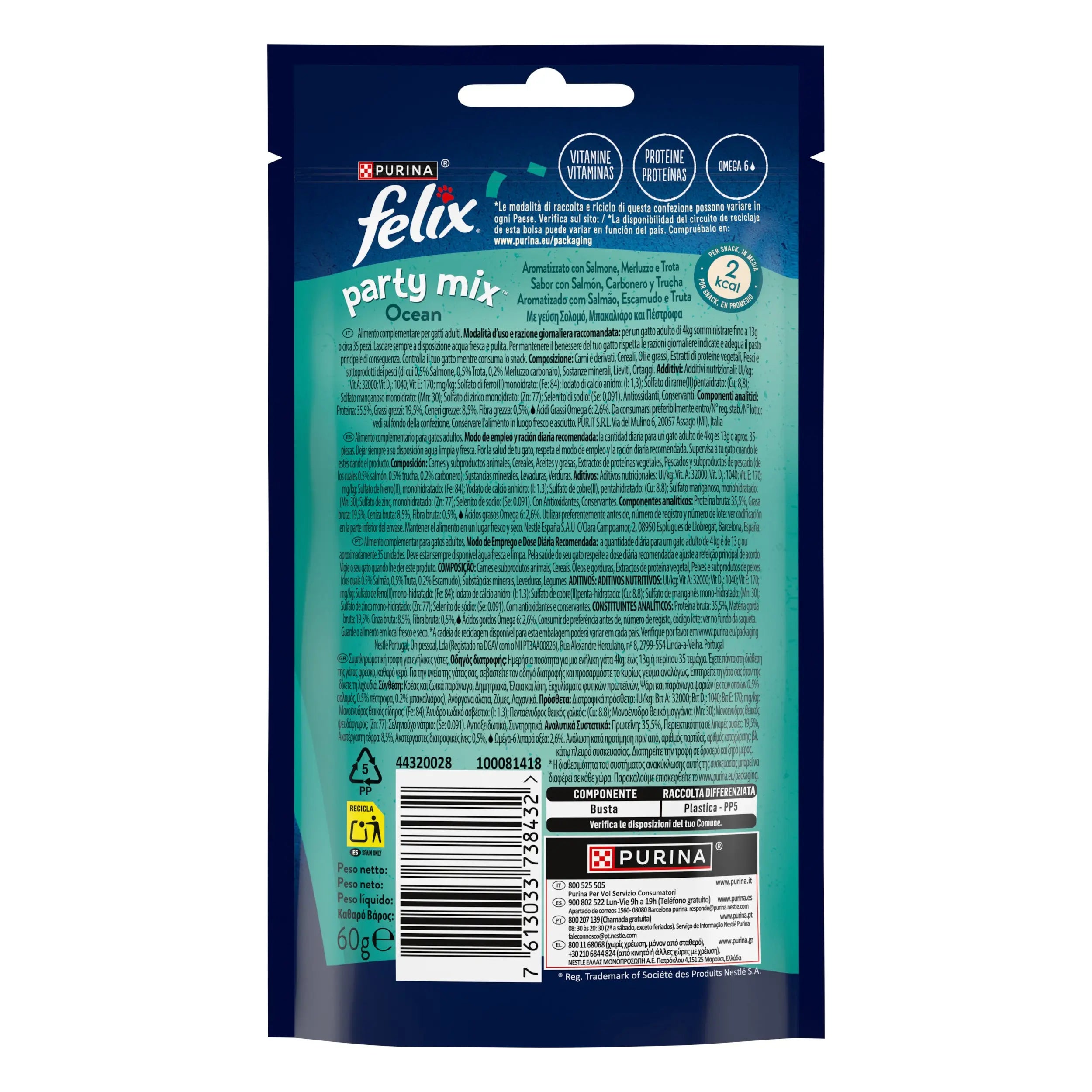 Felix Party Mix Ocean Mix 60 g al mejor precio -Todoanimal.es