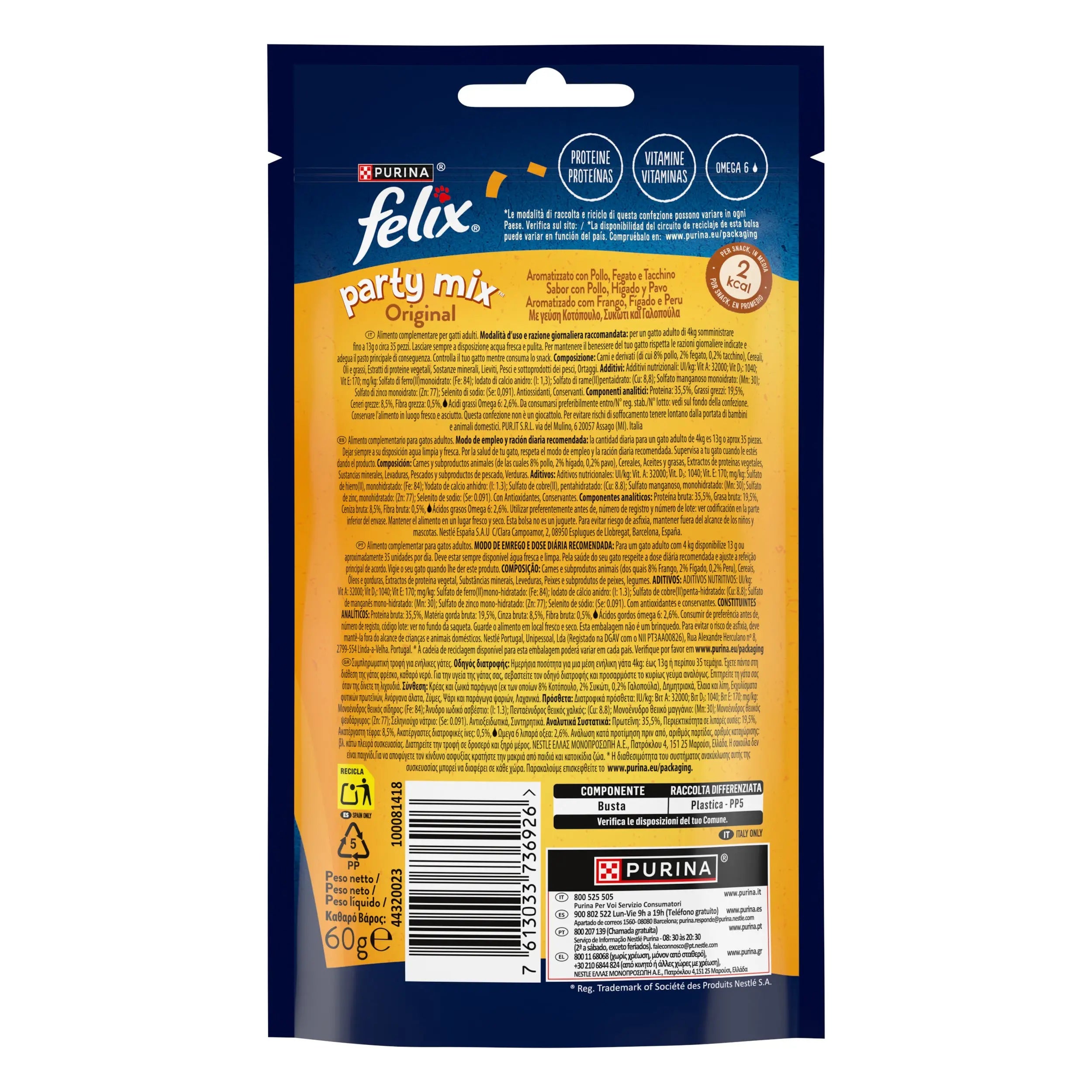 Felix Party Mix Original Mix 60 g al mejor precio -Todoanimal.es