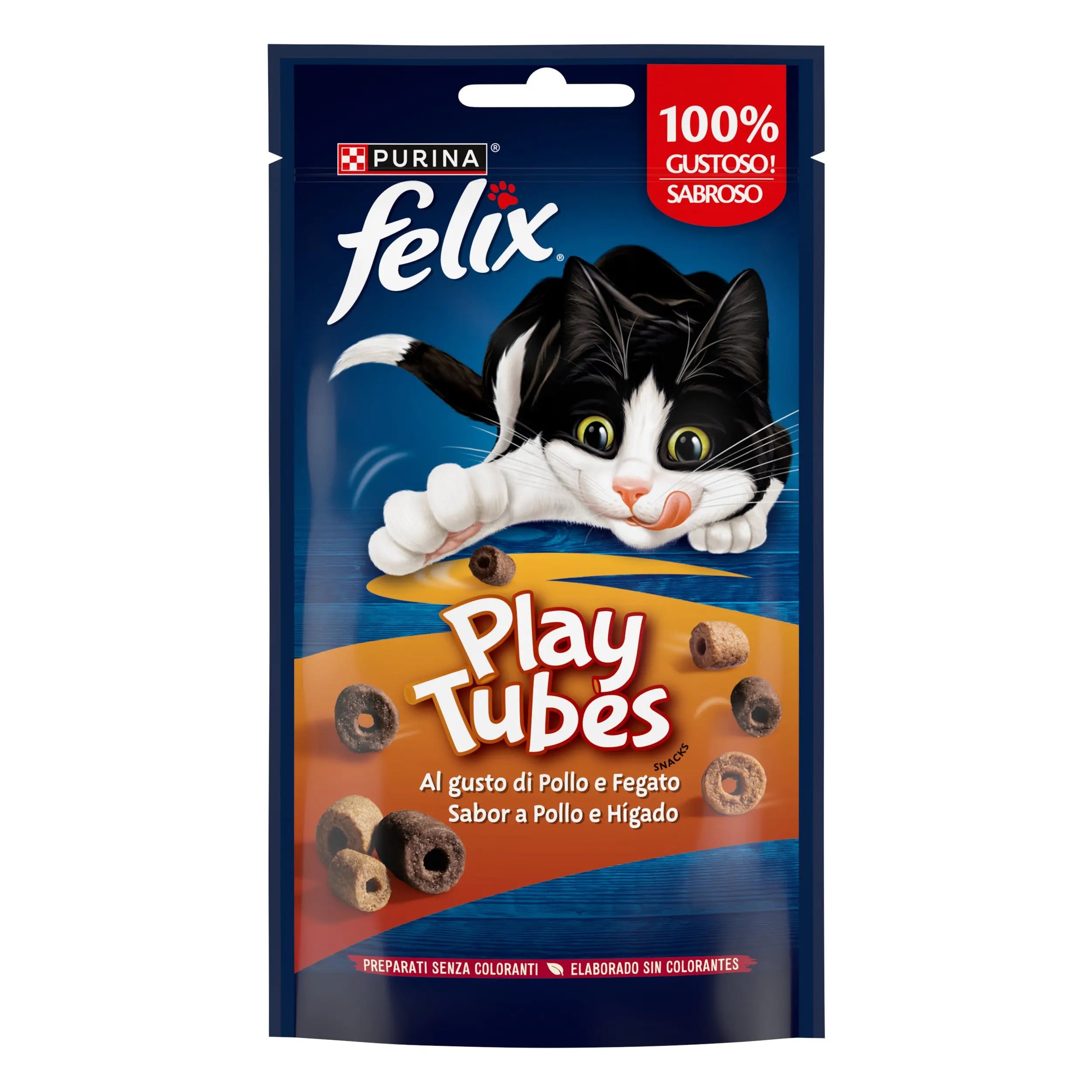 Felix Play Tubes Pollo&Hígado 50 g al mejor precio -Todoanimal.es
