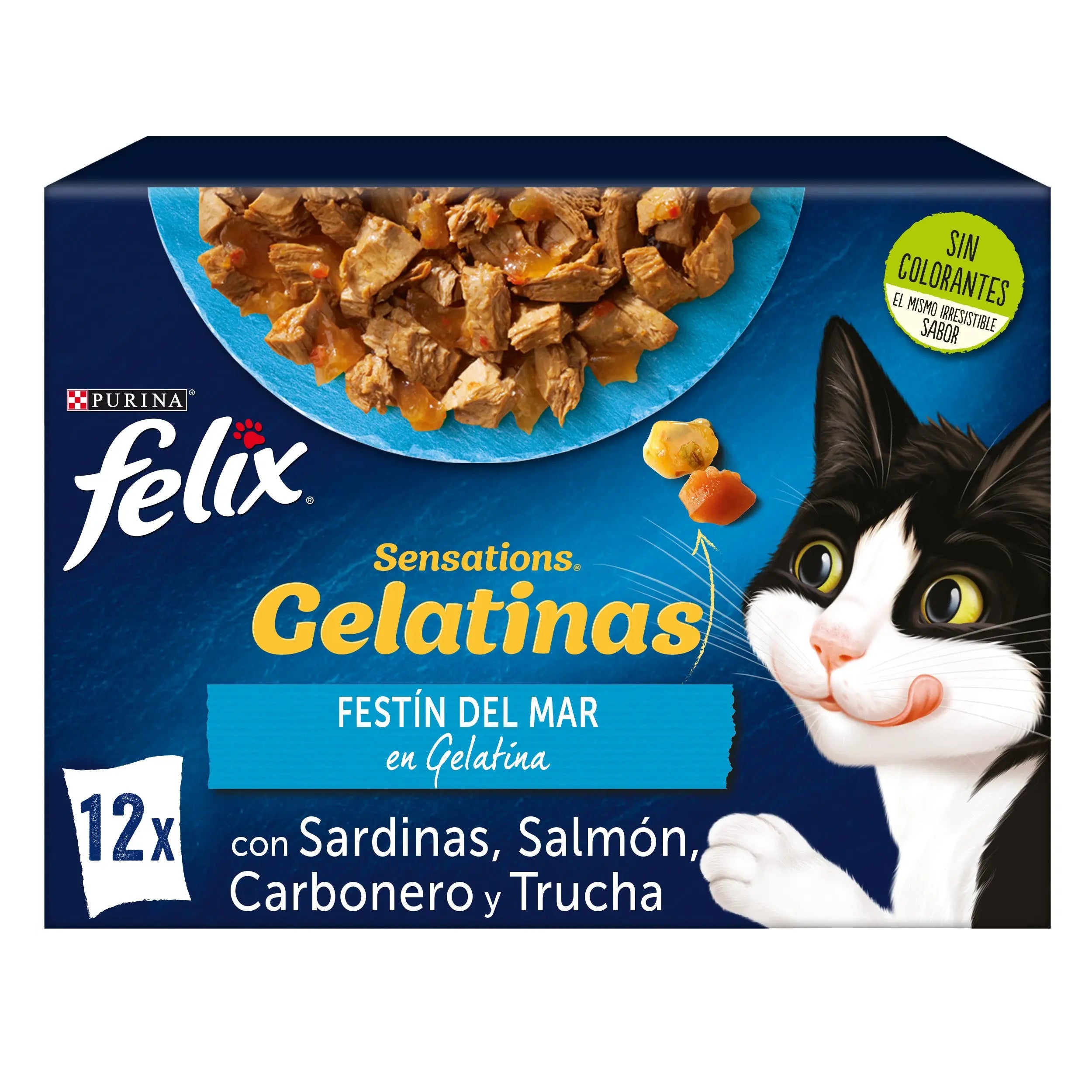 Felix Sensations Pescados Gelatina Pack 12X85 g al mejor precio -Todoanimal.es