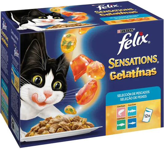 Felix Sensations Pescados Gelatina Pack 12X85G Todoanimal.es