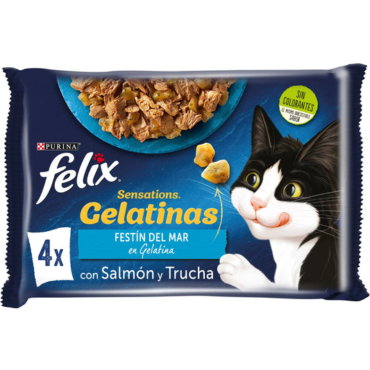 Felix Sensations Selección Pescado Pack 4X85 g al mejor precio -Todoanimal.es