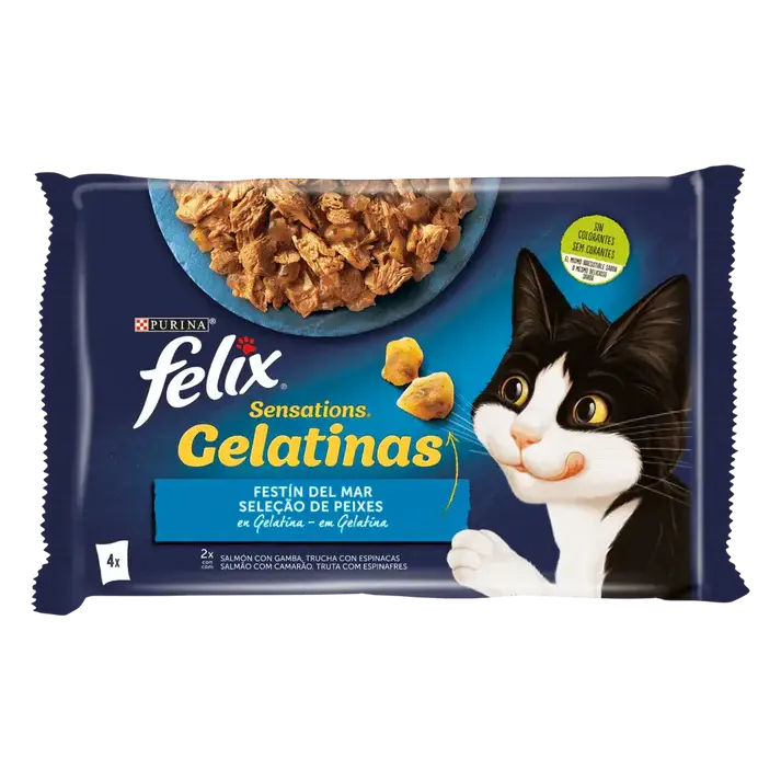 Felix Sensations Selección Pescado Pack 4X85G Todoanimal.es