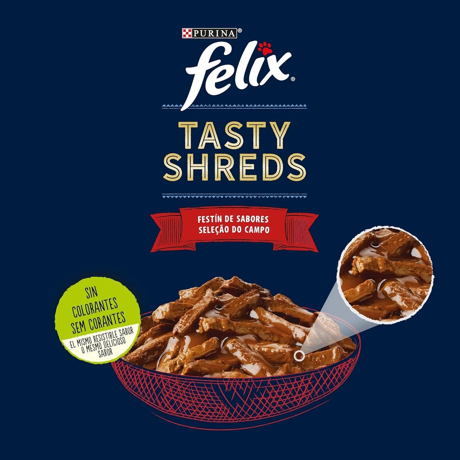 Felix Tasty Shreds Carnes Pack 4x80 g Húmeda para Gatos al mejor precio -Todoanimal.es