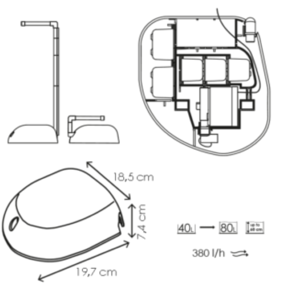 Filtro Ciano Cf Stone 80 al mejor precio -Todoanimal.es