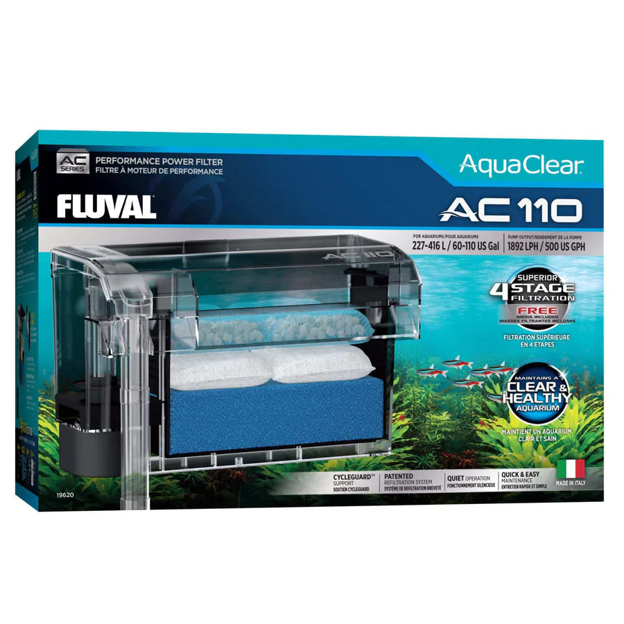 Filtro Mochila Aquaclear Fluval Silencioso para Acuarios (AC20, AC30, AC50, AC70 y AC110) al mejor precio -Todoanimal.es