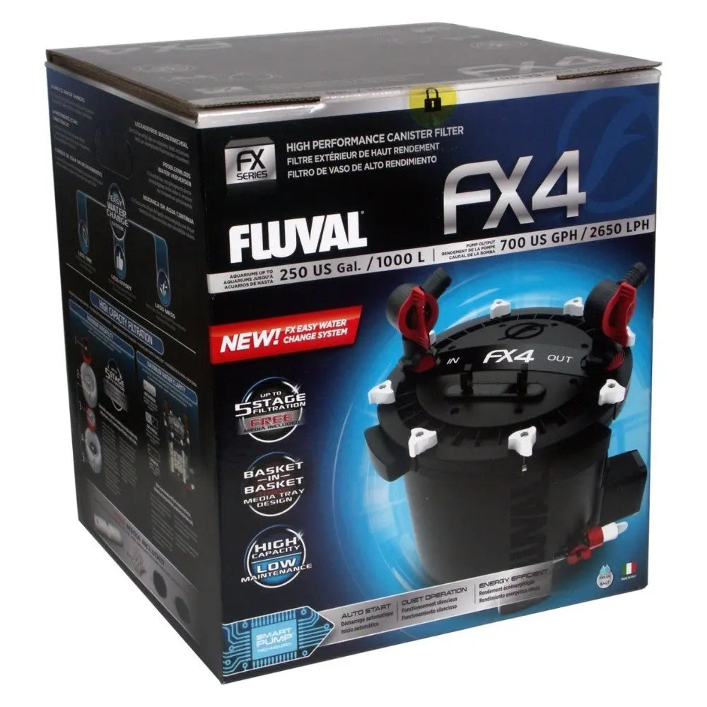 Filtro externo de alto rendimiento Fluval FX4 2650 LPH al mejor precio -Todoanimal.es