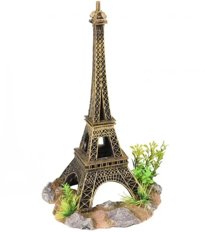 Flamingo Adorno Acuario Torre Eiffel 16X15X25Cm