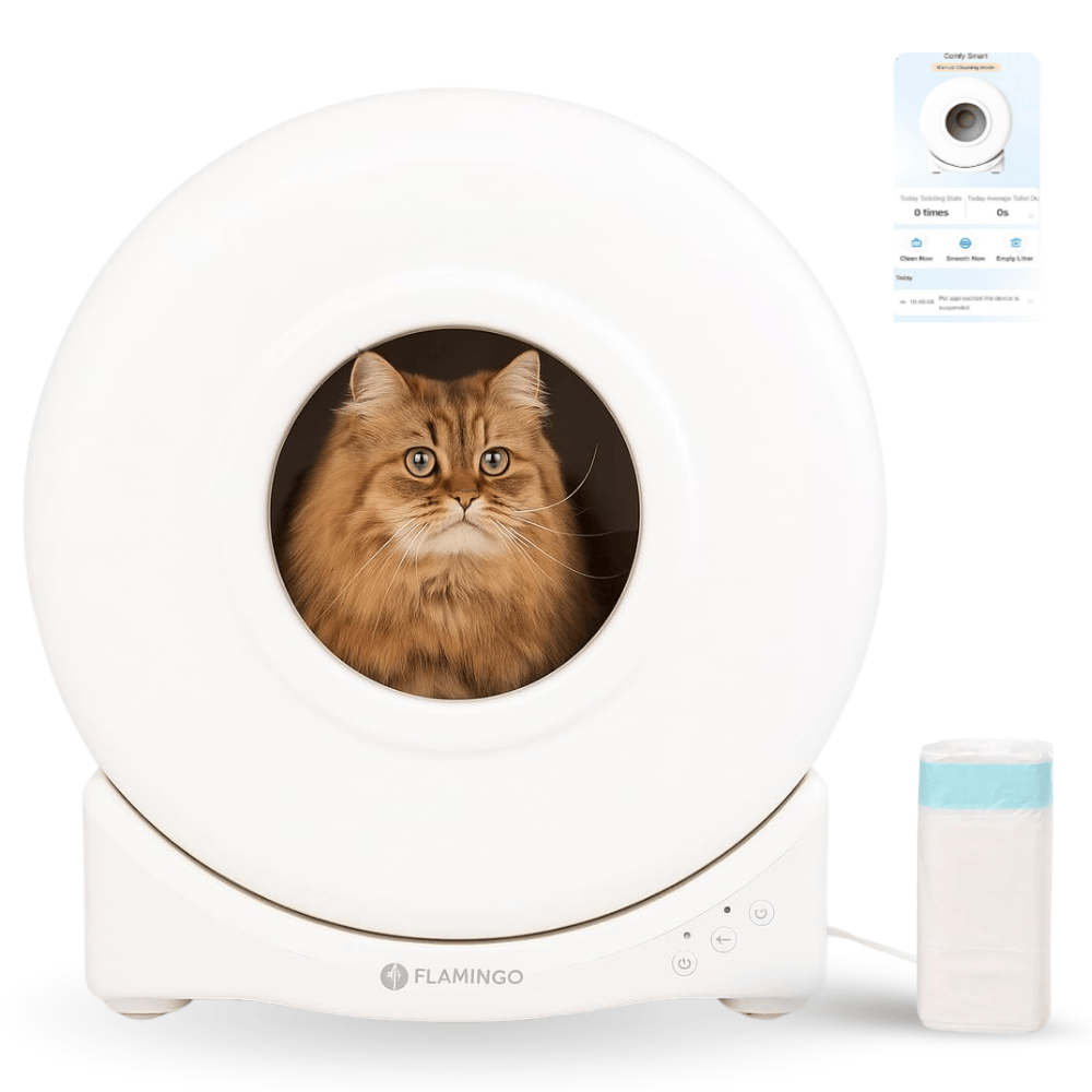 Flamingo Atlas Arenero Autolimpiable para Gatos | Automático y con APP al mejor precio -Todoanimal.es