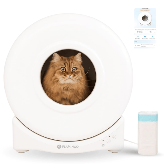 Flamingo Atlas Arenero Autolimpiable para Gatos | Automático y con APP al mejor precio -Todoanimal.es