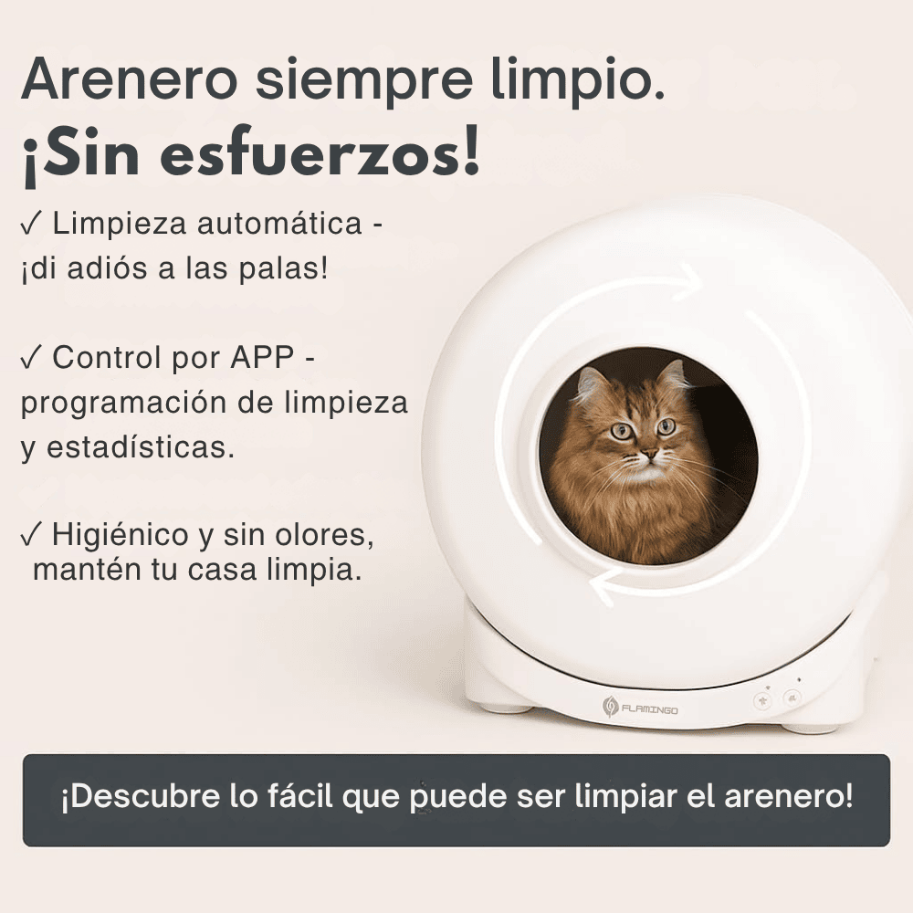 Flamingo Atlas Arenero Autolimpiable para Gatos | Automático y con APP al mejor precio -Todoanimal.es