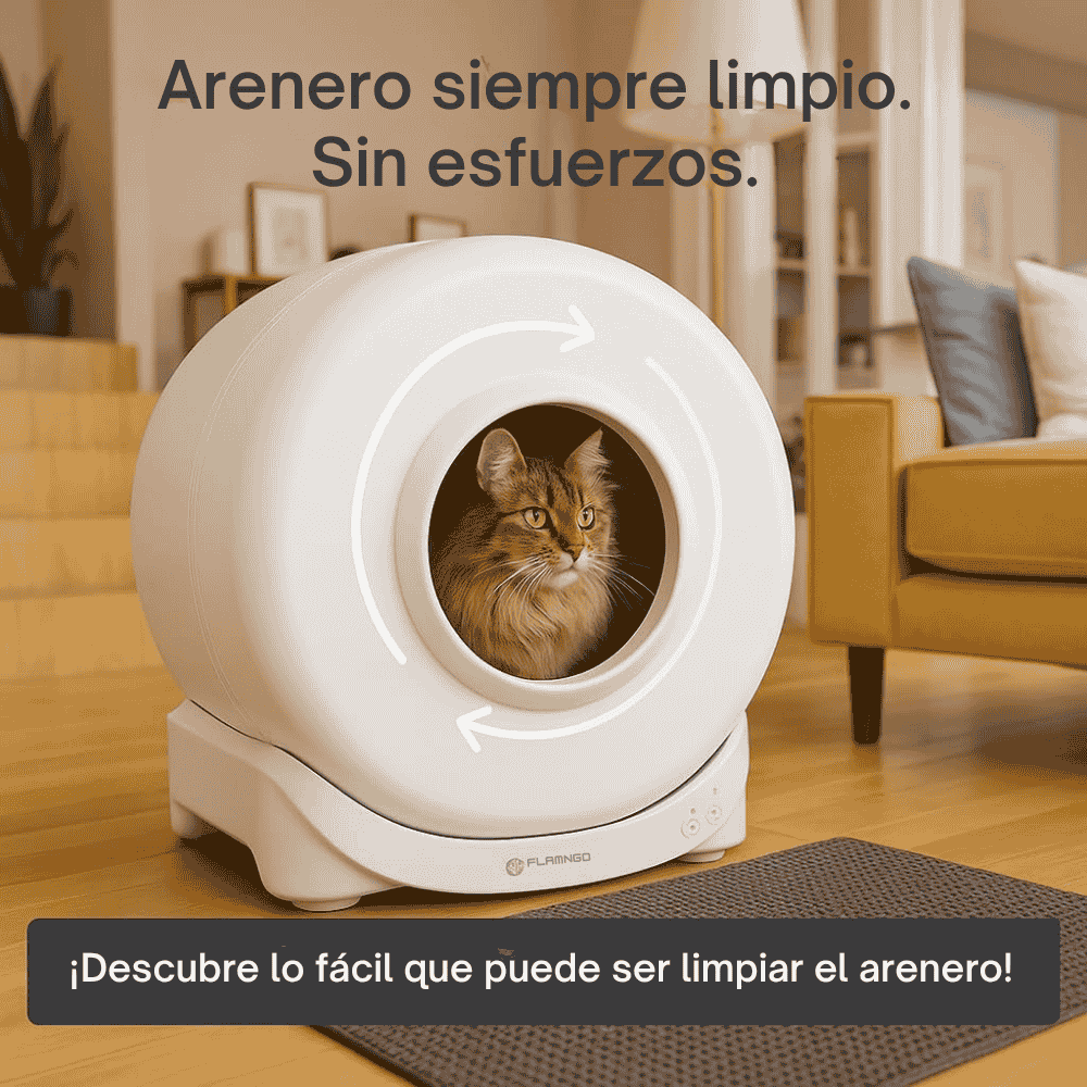 Flamingo Atlas Arenero Autolimpiable para Gatos | Automático y con APP al mejor precio -Todoanimal.es