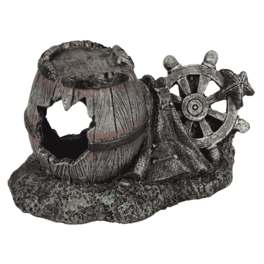 Flamingo Barrie Gris Barril Decorativo para Acuarios al mejor precio -Todoanimal.es