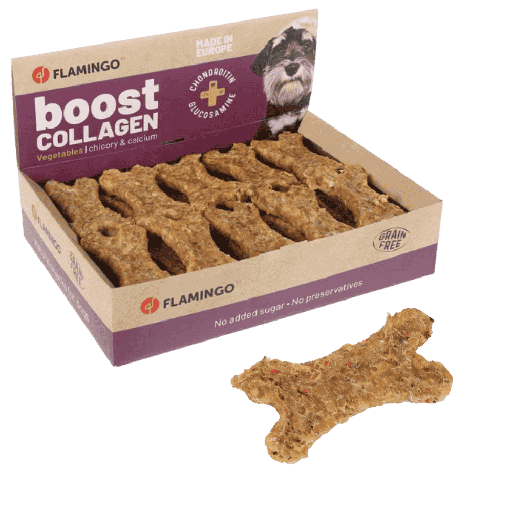 Flamingo Boost Huesito con Verduras y Colágeno 1 ud Snack para Perros al mejor precio -Todoanimal.es