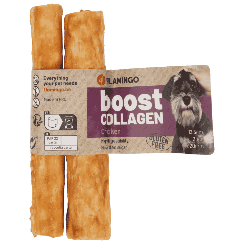 Flamingo Boost Palitos con Pollo y Colágeno Snack Natural para Perros al mejor precio -Todoanimal.es