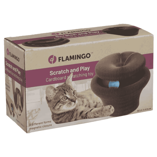 Flamingo Cama Juguete Rascador 3 formas en 1 | 18,5x11x8cm para Gatos al mejor precio -Todoanimal.es