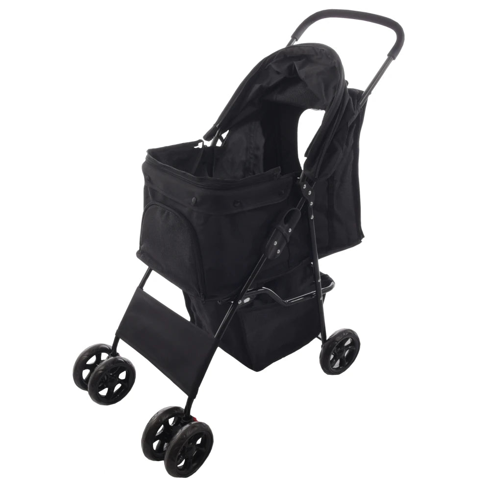 Flamingo Cochecito para Perro Carrito Buggy Negro 46x81,5x98cm al mejor precio -Todoanimal.es