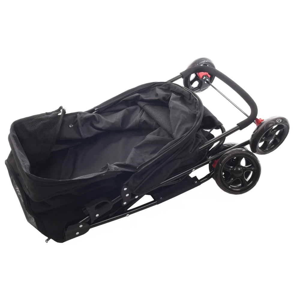 Flamingo Cochecito para Perro Carrito Buggy Negro 46x81,5x98cm al mejor precio -Todoanimal.es