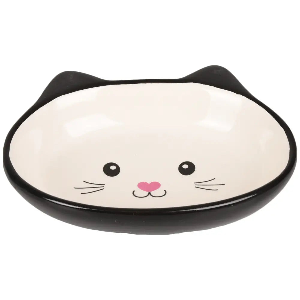 Flamingo Comedero Ceramica Gato Isa Negro 14 cm al mejor precio -Todoanimal.es