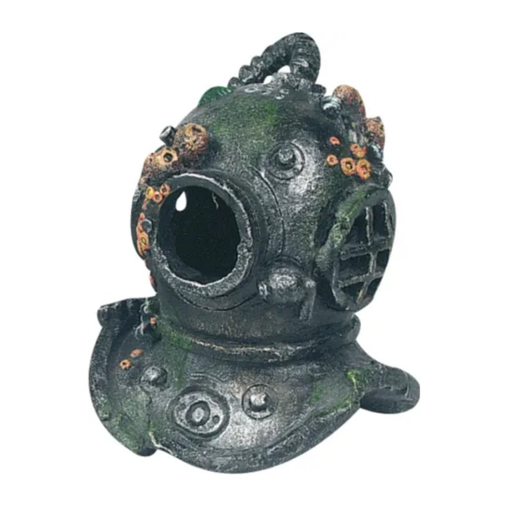 Flamingo Cousteau Casco de Buceo Gris Decoración para Acuarios al mejor precio -Todoanimal.es