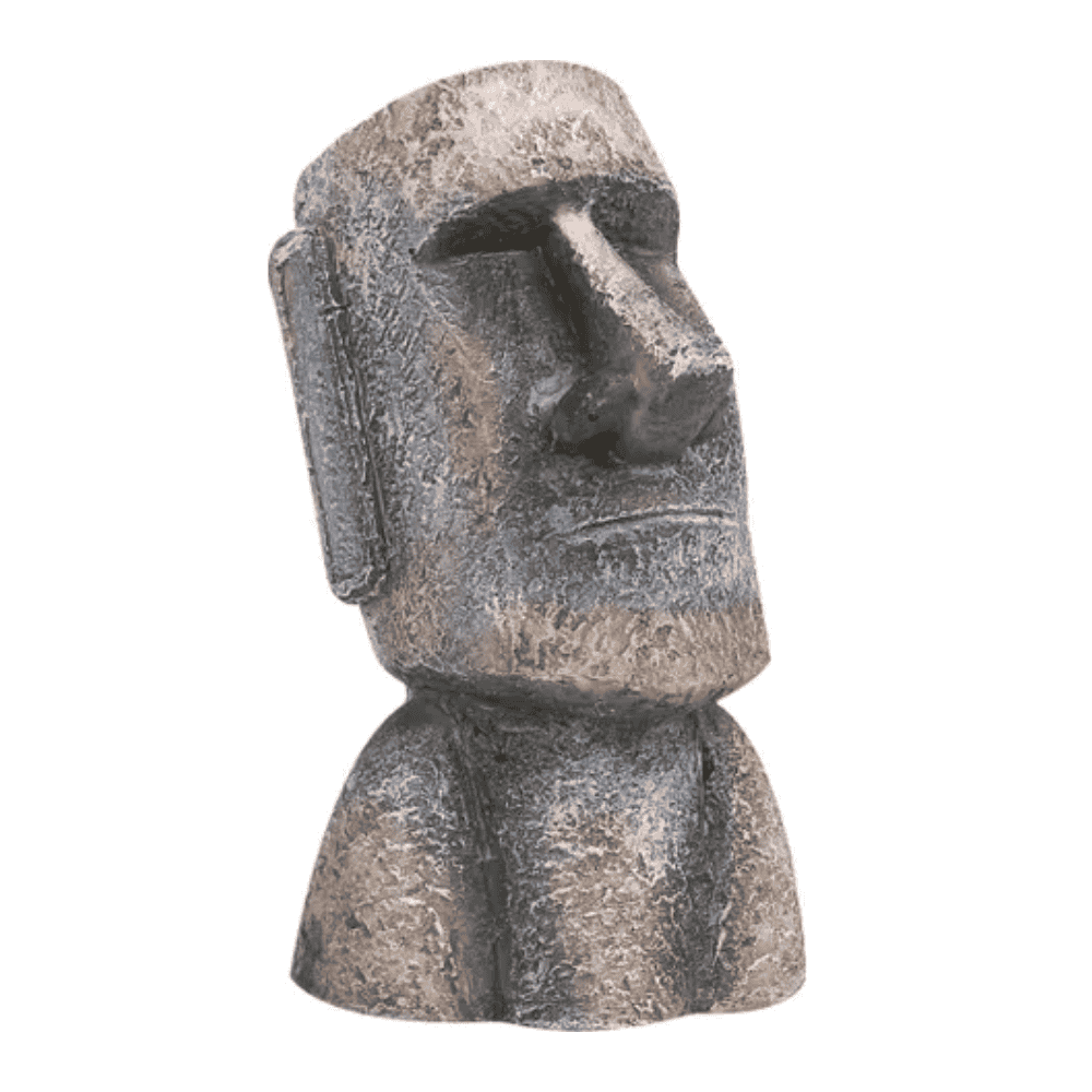 Flamingo Estatua Moai Gris Decoración para Acuarios al mejor precio -Todoanimal.es
