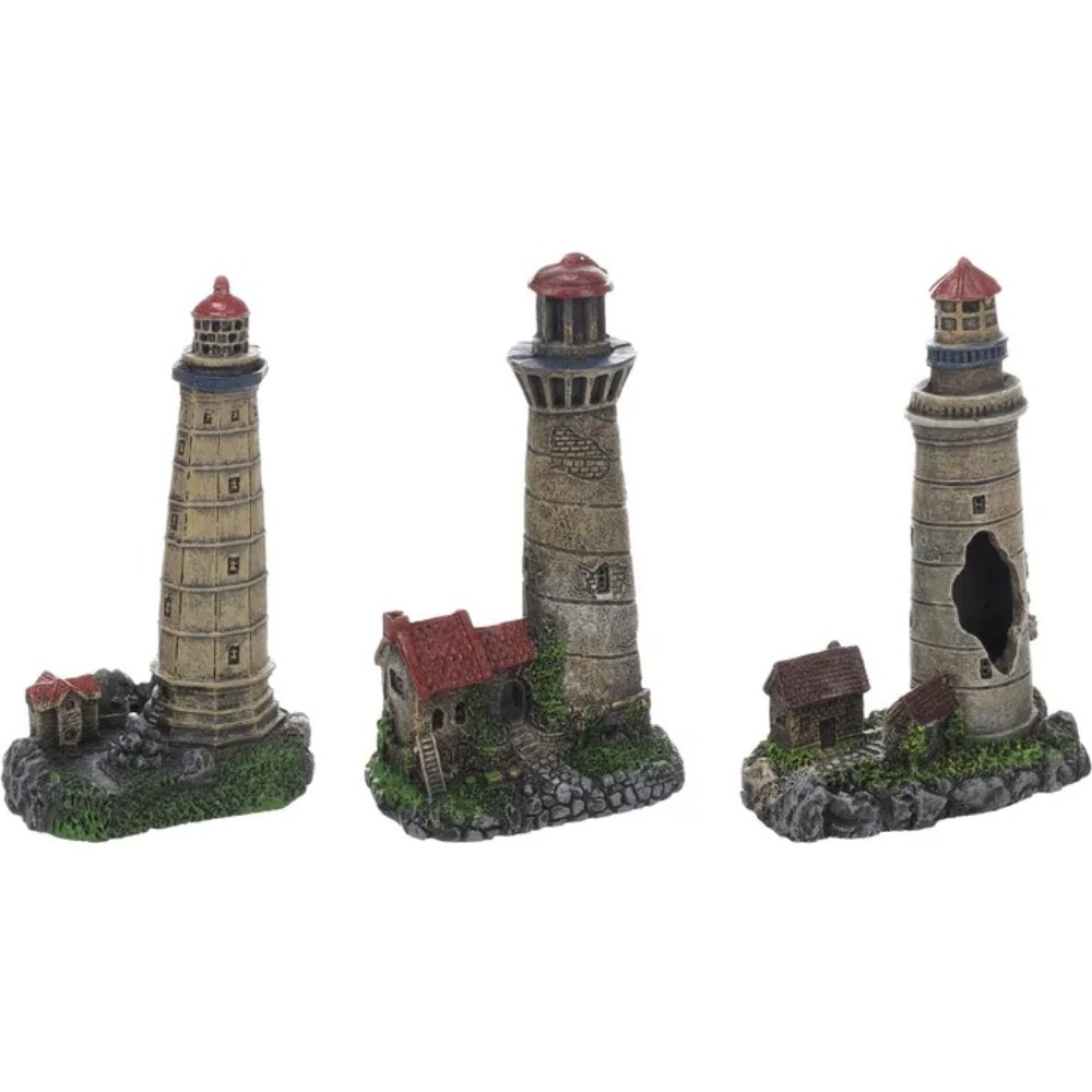 Flamingo Faro con Casa Decoración para Acuarios 1 ud al mejor precio -Todoanimal.es