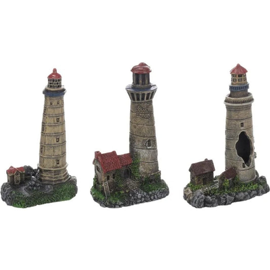 Flamingo Faro con Casa Decoración para Acuarios 1 ud al mejor precio -Todoanimal.es