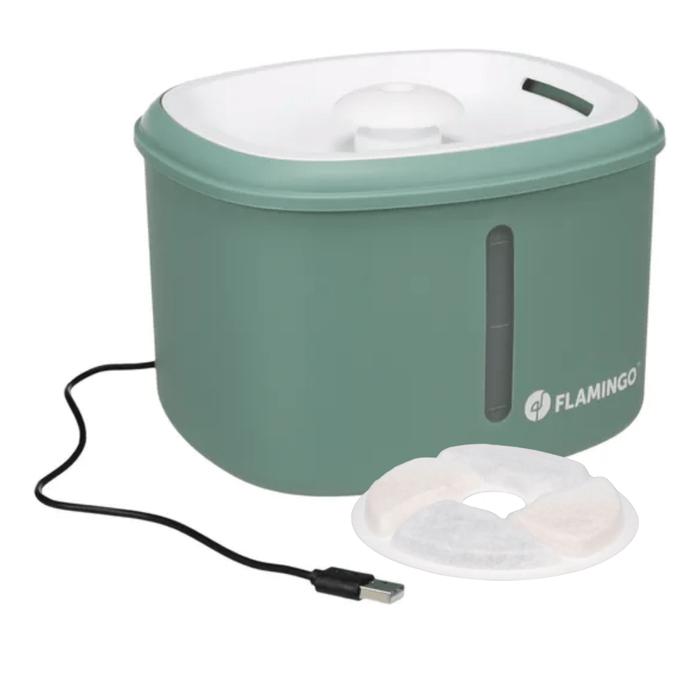 Flamingo Finto Fuente para Beber Agua Bebedero para Gatos 2,5L al mejor precio -Todoanimal.es