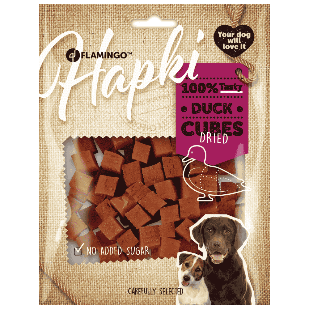 Flamingo Hapki Cubos de Pato Snack para Perros al mejor precio -Todoanimal.es