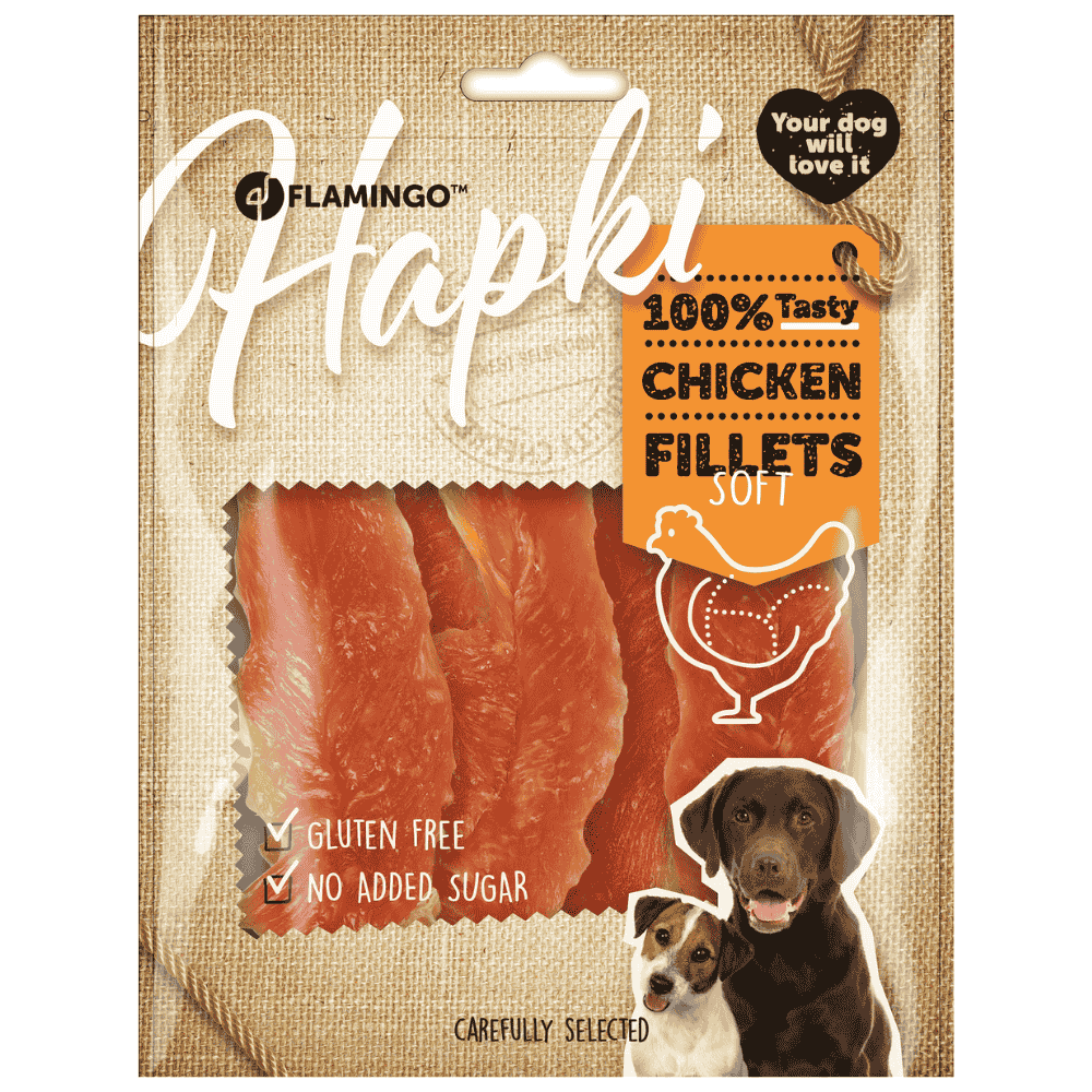 Flamingo Hapki Snack Blando Filete de Pollo para Perros al mejor precio -Todoanimal.es
